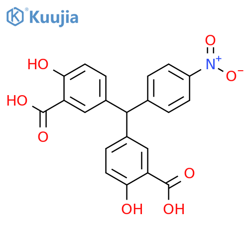 Benzoic acid, 3,3'-[(4-nitrophenyl)methylene]bis[6-hydroxy- structure