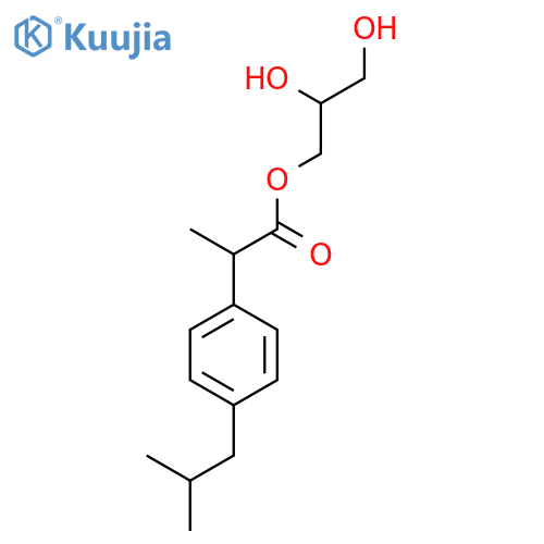 Ibuprofen Related Compound (2,3-Dihydroxypropyl 2-(4-Isobutylphenyl)Propanoate) structure