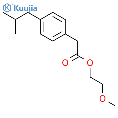 Benzeneacetic acid, 4-(2-methylpropyl)-, 2-methoxyethyl ester structure