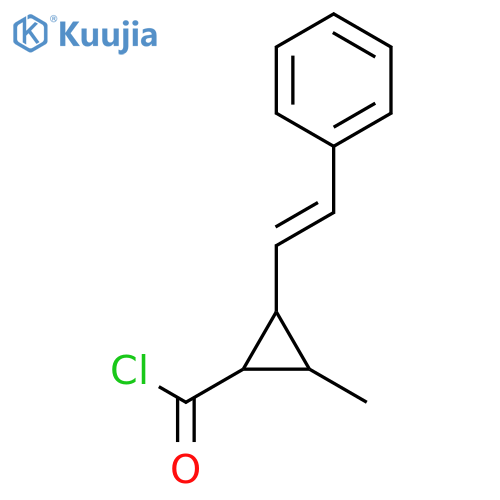 CYCLOPROPANECARBONYL CHLORIDE, 2-METHYL-3-(2-PHENYLETHENYL)- structure