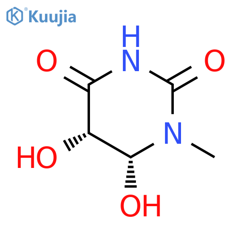 2,4(1H,3H)-PYRIMIDINEDIONE, DIHYDRO-5,6-DIHYDROXY-1-METHYL-, CIS- structure