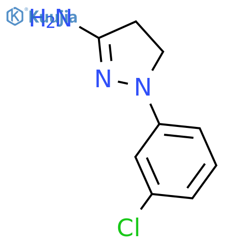 1-(3-chlorophenyl)-4,5-dihydro-1H-pyrazol-3-amine structure
