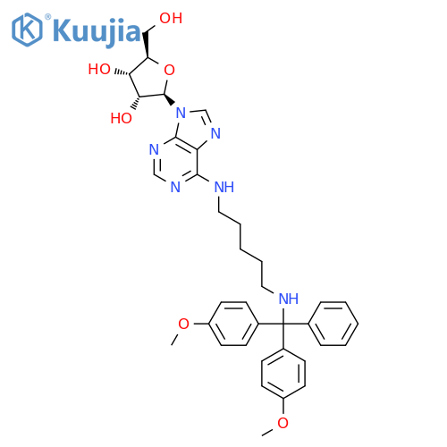 Adenosine, N-[5-[[bis(4-methoxyphenyl)phenylmethyl]amino]pentyl]- structure