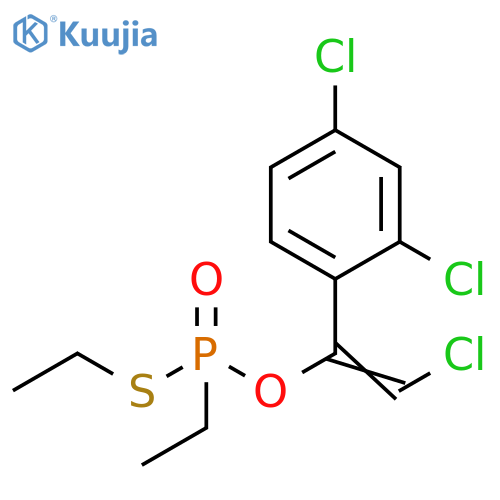 Phosphonothioic acid, ethyl-, O-[2-chloro-1-(2,4-dichlorophenyl)ethenyl] S-ethyl ester (9CI) structure