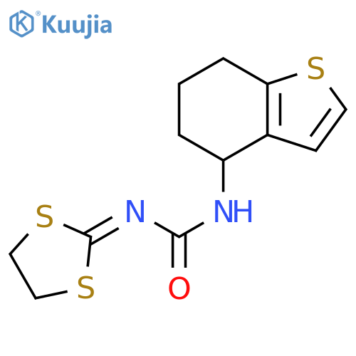 Urea, 1,3-dithiolan-2-ylidene(4,5,6,7-tetrahydrobenzo[b]thien-4-yl)- structure