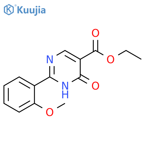 5-Pyrimidinecarboxylic acid, 1,6-dihydro-2-(2-methoxyphenyl)-6-oxo-, ethyl ester structure