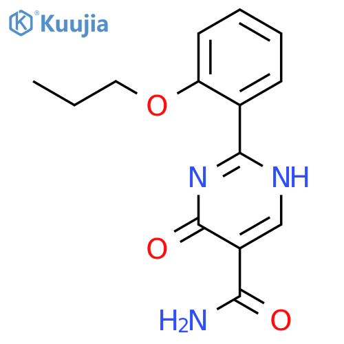 5-Pyrimidinecarboxamide, 1,4-dihydro-4-oxo-2-(2-propoxyphenyl)- structure