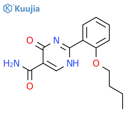 5-PYRIMIDINECARBOXAMIDE, 2-(2-BUTOXYPHENYL)-1,4-DIHYDRO-4-OXO- structure