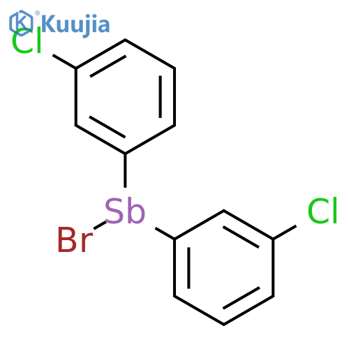 Stibine, bromobis(3-chlorophenyl)- structure