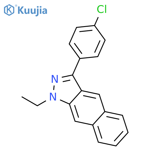 1H-Benz[f]indazole, 3-(4-chlorophenyl)-1-ethyl- structure