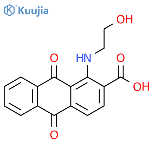 2-Anthracenecarboxylic acid, 9,10-dihydro-1-[(2-hydroxyethyl)amino]-9,10-dioxo- structure
