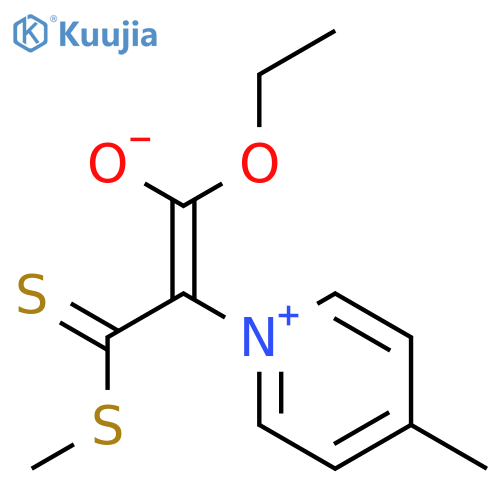 Pyridinium,1-[1-(ethoxycarbonyl)-2-(methylthio)-2-thioxoethyl]-4-methyl-, inner salt structure