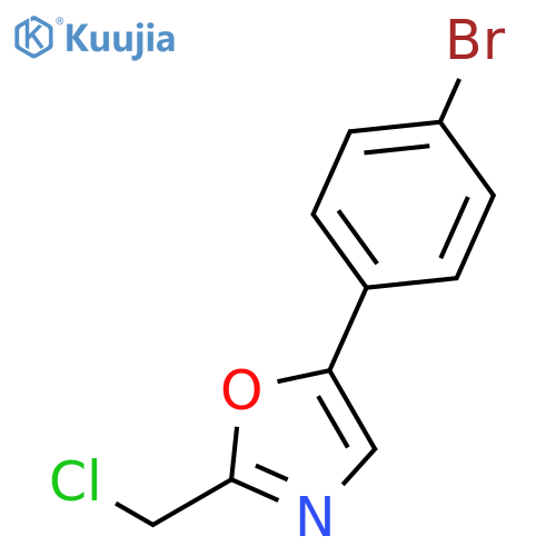5-(4-bromophenyl)-2-(chloromethyl)-1,3-oxazole structure