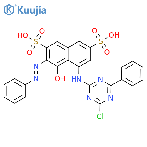 2,7-Naphthalenedisulfonic acid, 5-[(4-chloro-6-phenyl-1,3,5-triazin-2-yl)amino]-4-hydroxy-3-(phenylazo)- structure