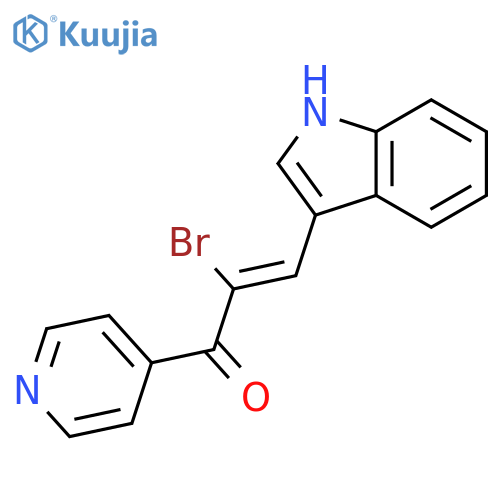 2-Propen-1-one, 2-bromo-3-(1H-indol-3-yl)-1-(4-pyridinyl)- structure