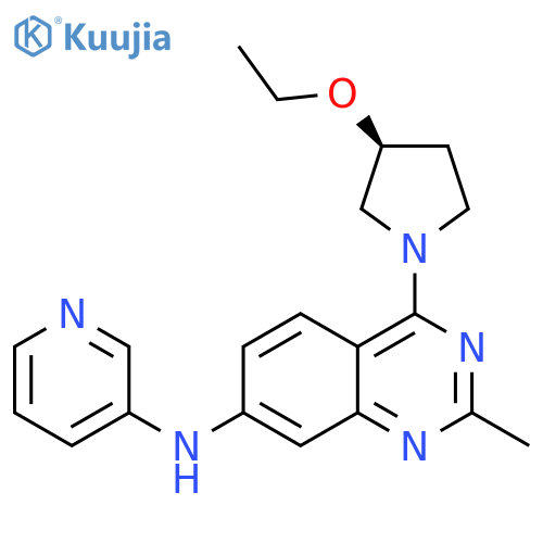 7-Quinazolinamine,4-[(3S)-3-ethoxy-1-pyrrolidinyl]-2-methyl-N-3-pyridinyl- structure