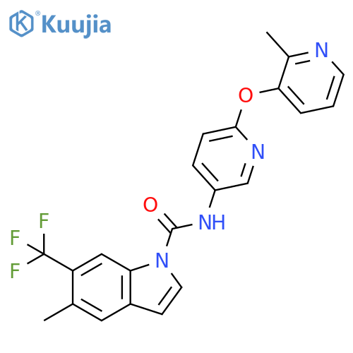 1H-Indole-1-carboxamide,5-methyl-N-[6-[(2-methyl-3-pyridinyl)oxy]-3-pyridinyl]-6-(trifluoromethyl)- structure