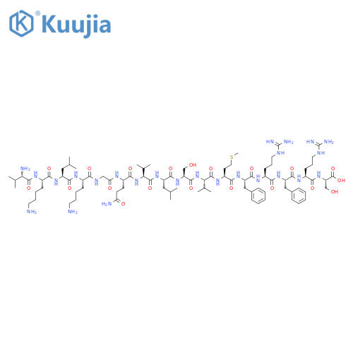 L-Serine,L-valyl-L-lysyl-L-leucyl-L-lysylglycyl-L-glutaminyl-L-valyl-L-leucyl-L-seryl-L-valyl-L-methionyl-L-phenylalanyl-L-arginyl-L-phenylalanyl-L-arginyl- structure