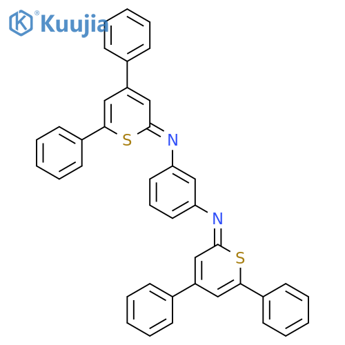 1,3-Benzenediamine, N,N'-bis(4,6-diphenyl-2H-thiopyran-2-ylidene)- structure