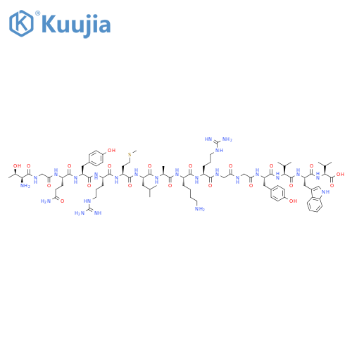 L-Valine,L-threonylglycyl-L-glutaminyl-L-tyrosyl-L-arginyl-L-methionyl-L-leucyl-L-alanyl-L-lysyl-L-arginylglycylglycyl-L-tyrosyl-L-valyl-L-tryptophyl- structure