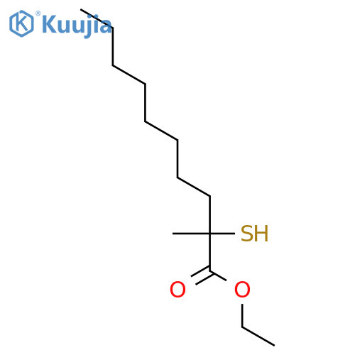 Decanoic acid, 2-mercapto-2-methyl-, ethyl ester structure