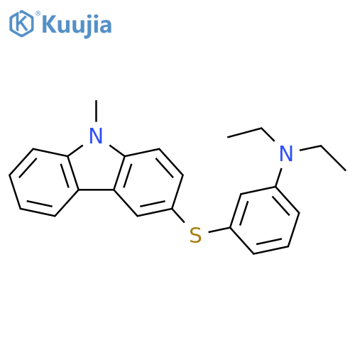 Benzenamine, N,N-diethyl-3-[(9-methyl-9H-carbazol-3-yl)thio]- structure
