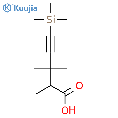 4-Pentynoic acid, 2,3,3-trimethyl-5-(trimethylsilyl)- structure