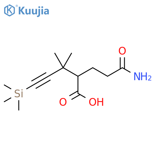 4-Pentynoic acid,2-(3-amino-3-oxopropyl)-3,3-dimethyl-5-(trimethylsilyl)- structure
