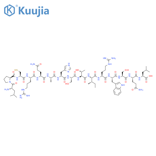 L-Leucine,L-leucyl-L-prolyl-L-cysteinyl-L-arginyl-L-glutaminyl-L-alanyl-L-histidyl-L-seryl-L-threonyl-L-isoleucyl-L-arginyl-L-tryptophyl-L-seryl-L-glutaminyl- structure