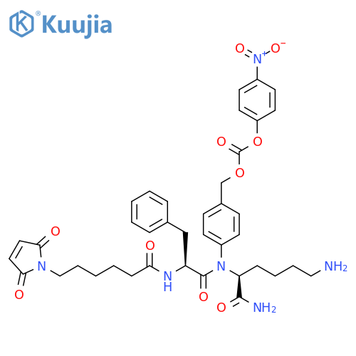 L-Lysinamide,N-[6-(2,5-dihydro-2,5-dioxo-1H-pyrrol-1-yl)-1-oxohexyl]-L-phenylalanyl-N-[4-[[[(4-nitrophenoxy)carbonyl]oxy]methyl]phenyl]- structure
