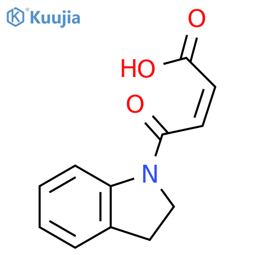 2-Butenoic acid, 4-(2,3-dihydro-1H-indol-1-yl)-4-oxo-, (2Z)- structure