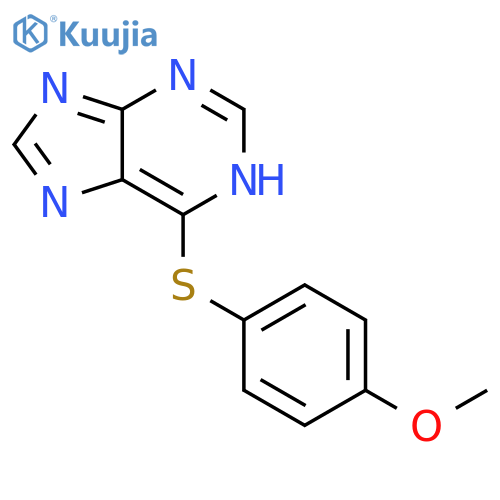 1H-Purine, 6-[(4-methoxyphenyl)thio]- structure