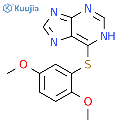 1H-Purine, 6-[(2,5-dimethoxyphenyl)thio]- structure