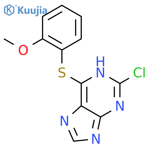 1H-Purine, 2-chloro-6-[(2-methoxyphenyl)thio]- structure