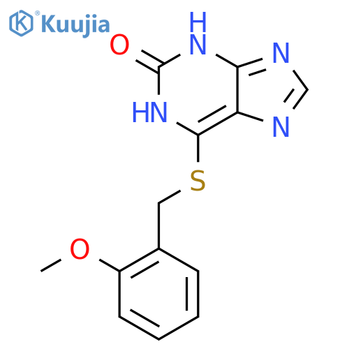 2H-Purin-2-one, 1,3-dihydro-6-[[(2-methoxyphenyl)methyl]thio]- structure