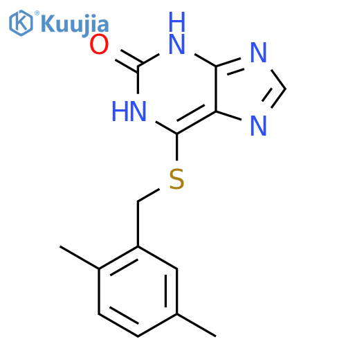 2H-Purin-2-one, 6-[[(2,5-dimethylphenyl)methyl]thio]-1,3-dihydro- structure