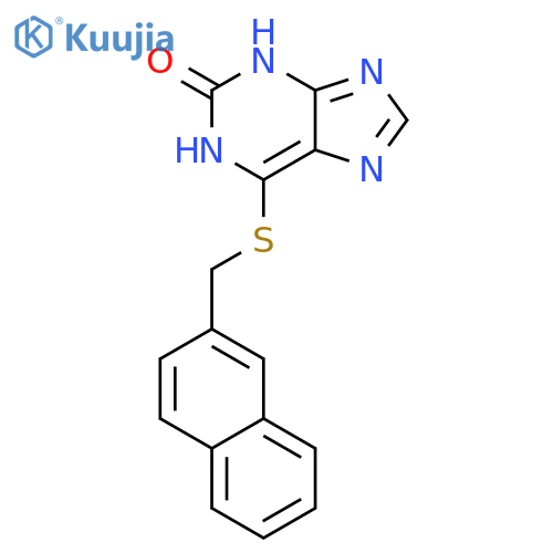 2H-Purin-2-one, 1,3-dihydro-6-[(2-naphthalenylmethyl)thio]- structure