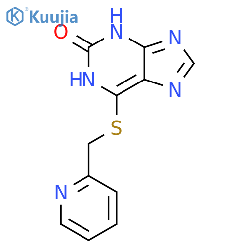 2H-Purin-2-one, 1,3-dihydro-6-[(2-pyridinylmethyl)thio]- structure