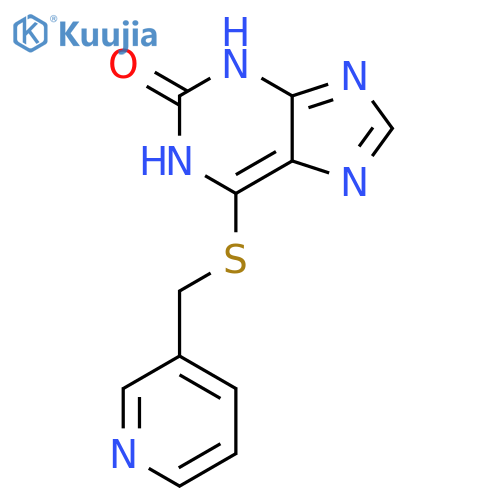 2H-Purin-2-one, 1,3-dihydro-6-[(3-pyridinylmethyl)thio]- structure