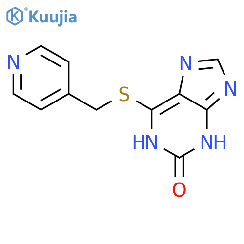 2H-Purin-2-one, 1,3-dihydro-6-[(4-pyridinylmethyl)thio]- structure