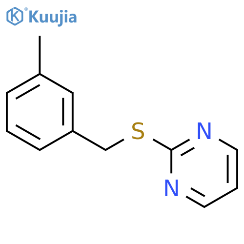 Pyrimidine, 2-[[(3-methylphenyl)methyl]thio]- structure