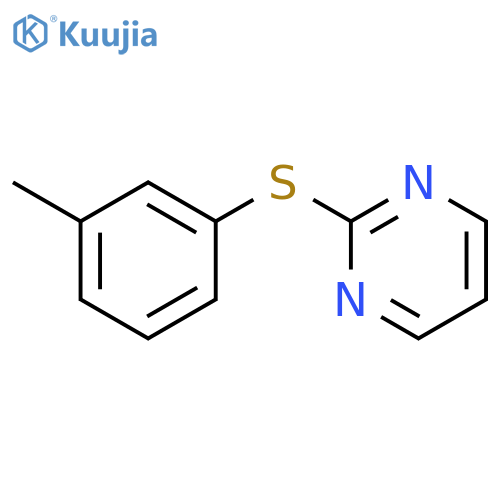 Pyrimidine, 2-[(3-methylphenyl)thio]- structure