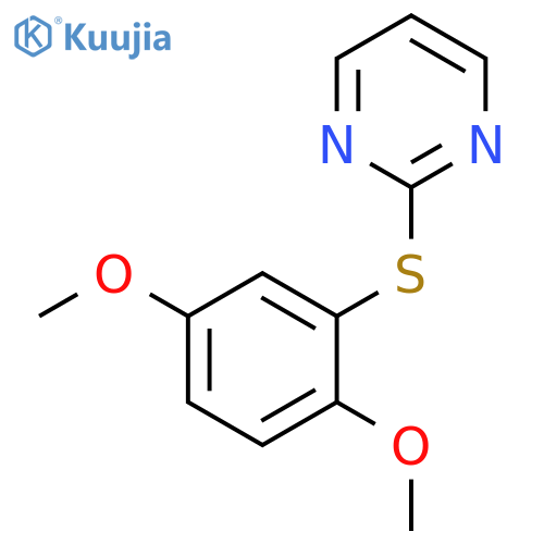 Pyrimidine, 2-[(2,5-dimethoxyphenyl)thio]- structure