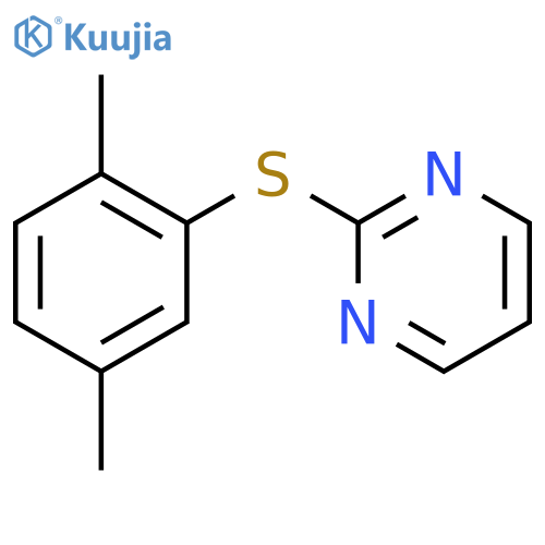 Pyrimidine, 2-[(2,5-dimethylphenyl)thio]- structure