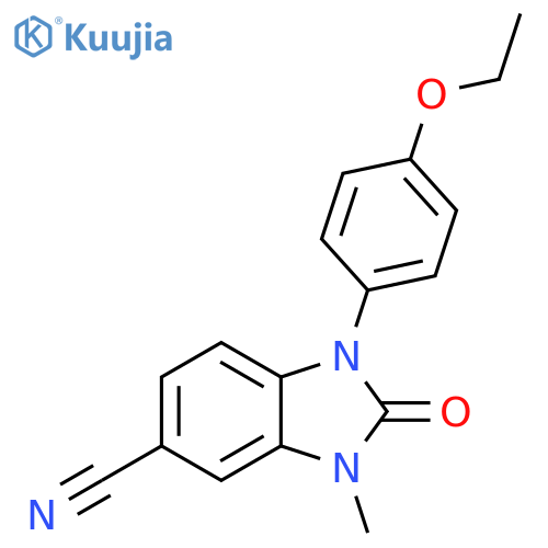 1H-Benzimidazole-5-carbonitrile,1-(4-ethoxyphenyl)-2,3-dihydro-3-methyl-2-oxo- structure