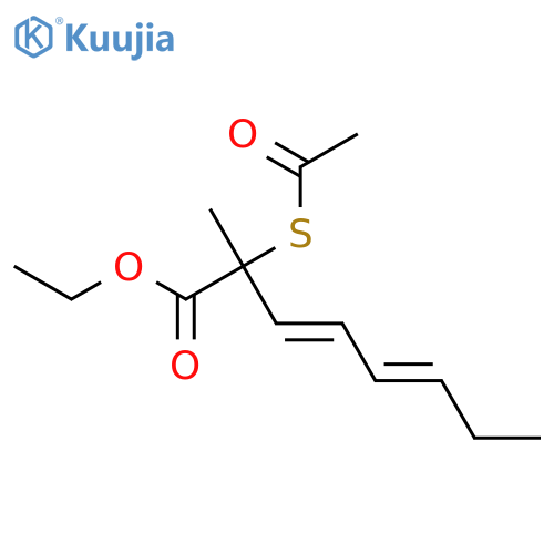 3,5-Octadienoic acid, 2-(acetylthio)-2-methyl-, ethyl ester structure