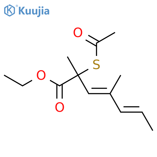 3,5-Heptadienoic acid, 2-(acetylthio)-2,4-dimethyl-, ethyl ester structure