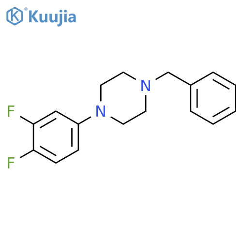 Piperazine, 1-(3,4-difluorophenyl)-4-(phenylmethyl)- structure