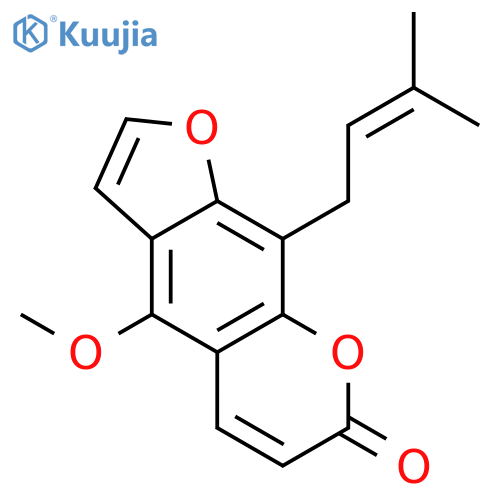 7H-Furo[3,2-g][1]benzopyran-7-one,4-methoxy-9-(3-methyl-2-buten-1-yl)- structure