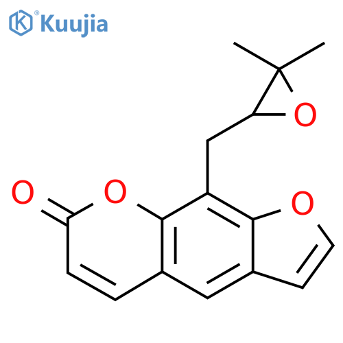 9-[(3,3-Dimethyloxiran-2-yl)methyl]furo[3,2-g]chromen-7-one structure